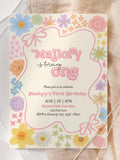 Editable Daisy Floral Birthday Invitation, Our Little Wildflower First Birthday Invite, Tween Birthday Invite Girl Flower Birthday Invite A4 birthday flower