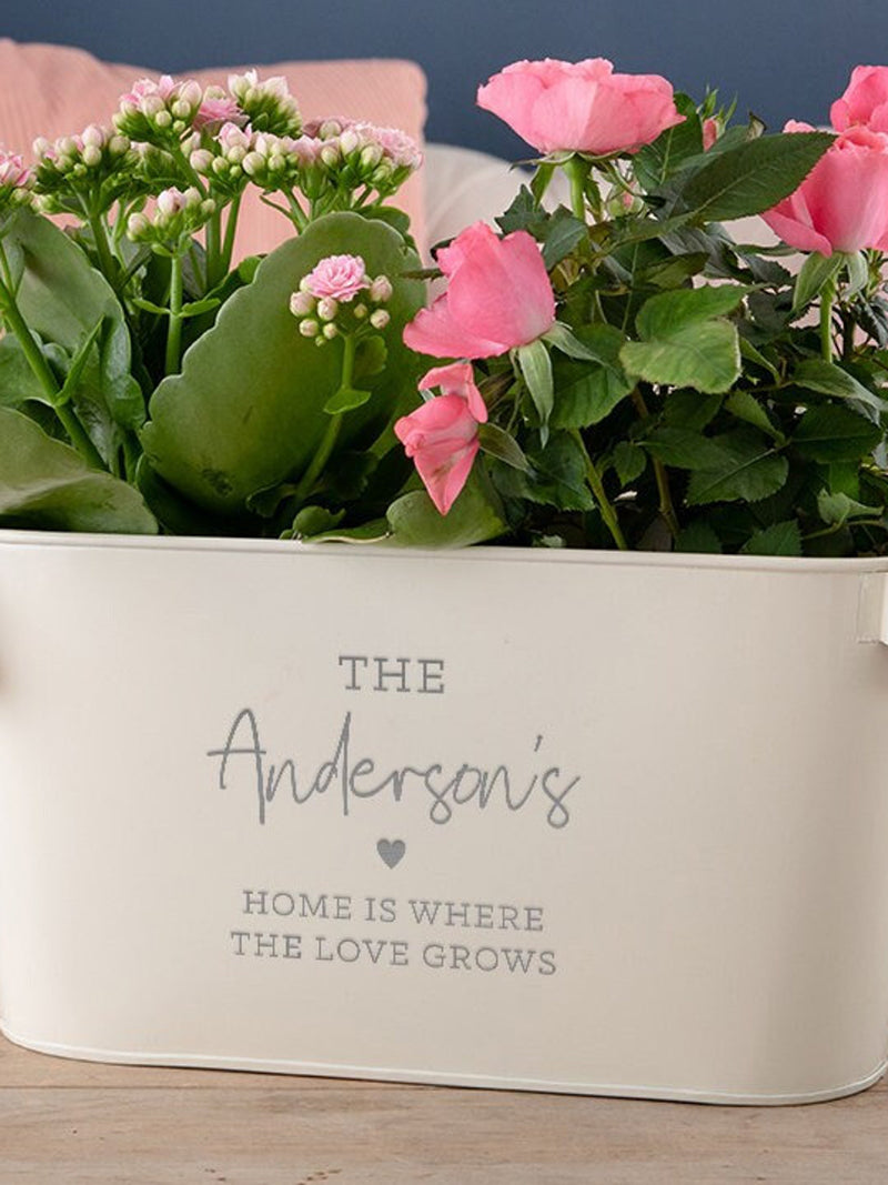 Personalised Engraved Flower Planter Pot | Housewarming Gift for Couples | Unique Moving in Gift for Friends | New Home Gift for Family house warming flower