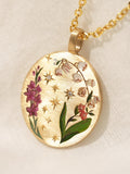 Custom Birth Flower Necklace, Flower Enamel Necklace, Birthday Gift For Her, Personalized  Jewelry , Anniversary Gift birthday flower