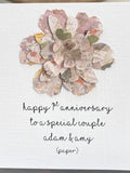 1st Wedding Anniversary Card, Paper ( Layered Flower ) Anniversary Card ANNIVERSARY
