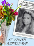 birthday newspaper flower wrap personalized birthday gift for her newspaper flower bouquet wrap happy birthday paper flower bouquet template birthday flower
