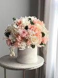 Preserved Flowers Bouquet Forever Roses, Pink Preserved Natural Roses, Hydrangea, Eternal Flowers, Customized Arrangement, Floral Gift FLOWER DELIVERY