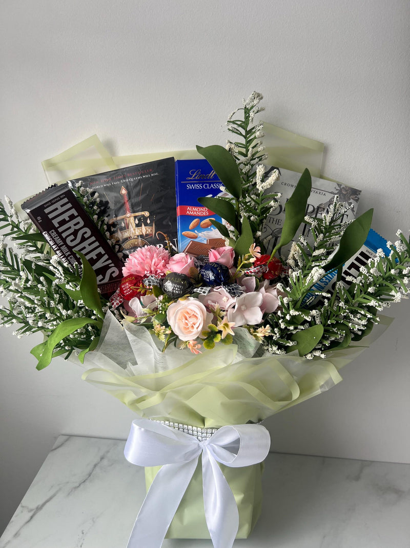 Chocolate and Bloom Book Bouquet Bouquet