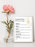 Housewarming Printable| House Blessing Printable| Bread, Salt, Wine| New Neighbors| New Homeowners house warming flower
