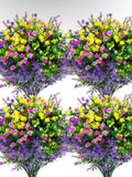 12 Pcs UV Resistant Artificial Flowers: Outdoor Home Wedding Decor house warming flower