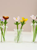 Mini Glass Flower Bouquet, Birth Month Flower Bouquet,Iris,Tulip,Daisy,Lily,Mini Flower Figurine, Gift for Mother's Day, Birthstone Flower birthday flower