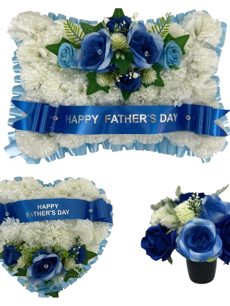 Flowers Grave Flowers Heart Wreath Funeral Tribute Memorial dad Husband grandad sympathy flower
