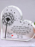 May the Winds Of Heaven Blow Softly Memorial Keepsake, Sympathy Dad, Mom, Family Gift For Loss, Bereavement Gift, Custom In Loving Memory sympathy flower