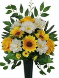 Prepotted Sunflower Rose Zinnia Memorial Graveyard Burial Cemetery Sympathy 21