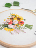 Custom Embroidered Wedding Bouquet Ð Personalized Floral Keepsake, Handmade Anniversary Gift wedding flower