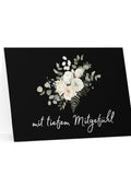 German Sympathy Card: White Floral Bereavement Card sympathy flower