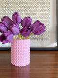 Flower Vase with Stem Support and Plant Propagation Funnel, Vintage Bubble Pattern flower spore