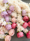 Pack of 30,40,50,60,80,100 Jasmine Flower Garland with Rose for Wedding Decoration Mandap Decoration Indian Wedding Muslim Wedding  DŽcor house warming flower