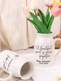 Personalized Memorial Vase: Celebration of Life, Condolence Gift sympathy flower
