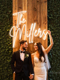 Custom Wedding Neon Sign, LED Wedding Sign with free dimmer, Battery Operated Neon Sign, Last Name Neon Sign, Bedroom Wall Decor wedding flower