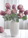 Silk King Protea Flower Stem: Exotic Floral Arrangement, Home Decor silk flower