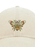 Beautiful Floral Bee Embroidered Vintage Style Cap - 100% Brushed Cotton - More Colours - Free Delivery - Hat Summer Style FLOWER DELIVERY