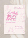 Modern Housewarming Invitation: Chic Pink Design (Digital Download 5x7 Template) house warming flower