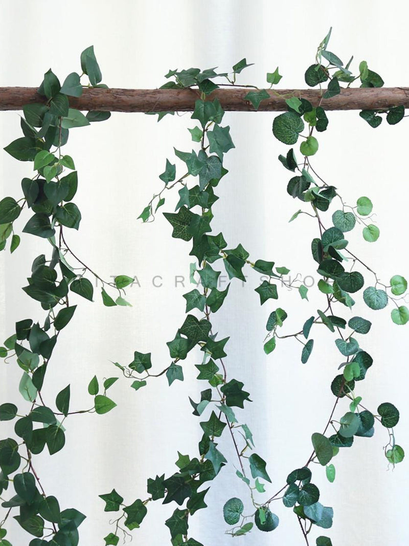 High Quality Artificial Greenery Garland Ivy Vine Faux Begonia Leaves Fake Creeper Home Decor faux plants
