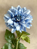 Dinner Plate Dahlia in Blues - Artificial Flower, Silk Flower - Available with or without stem silk flower