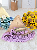 Handmade crocheted lily of the valley blanket,Rose Bouquet Blanket,Wedding Gift,Mother's Day bouquet blanket,Crochet Flower Blanket Bouquet