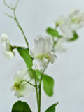 Faux Sweet Pea Stem - Artificial Flower Spray / Wedding / DIY Floral / Home Decoration / Gifts / White faux plants