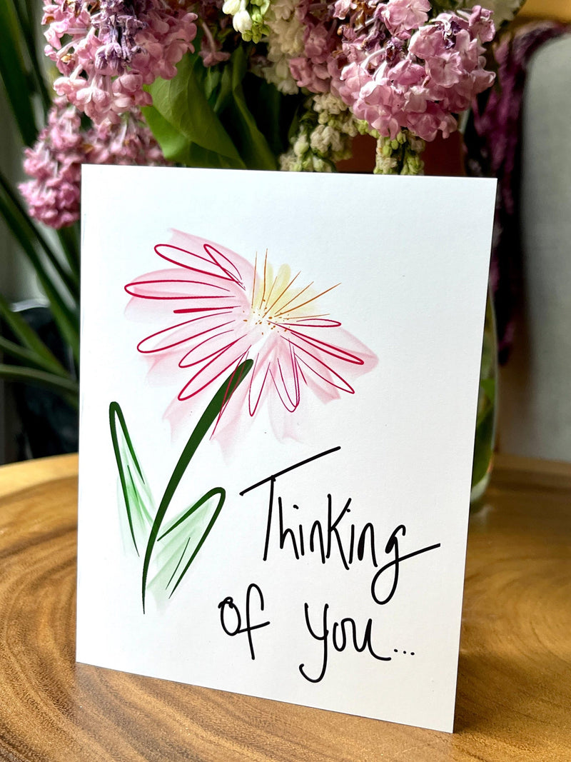 Thinking of You Flower Sympathy Card sympathy flower