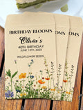 Custom Birthday Seed Packet/Personalized Seed Packets for Birthday Party/Seed Envelope Birthday Celebration/Birthday Gifts/Quinceanera Favor birthday flower
