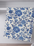 Blue flower Toile Kitchen Towel Housewarming Gift For Women Cotton Toile Dish Towel First Home Gift Kitchen Towels New Home Gift For Mom house warming flower