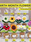 Personalized Crochet Birth Month Flowers,Handmade Birthday Flowers,12 Months Flowers,Custom Mother's Day Birthday Gift,Graduation Keepsakes birthday flower