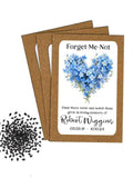 40 Personalised Funeral Forget Me Not Seed Packets Envelopes with Seeds - Loving Memory Memorial Remembrance Favours Keepsake sympathy flower