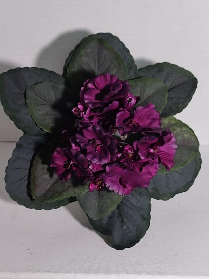 8" ARTIFICIAL African violet(purple pansy) silk flower