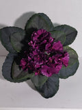 8" ARTIFICIAL African violet(purple pansy) silk flower