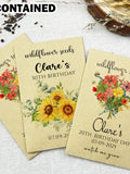 Custom Birthday Wildflower Seed Packet/Personalized Seed Packets for Birthday Party/Birthday Seed Favors in Bulk/Birthday Gifts/Baby Shower seeds bulk