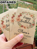Birthday in Bloom/Custom Birthday Seed Packets/Bulk Birthday Seed Favors/Eco Friendly Wildflower Seeds/Birthday Gifts Idea/Gift for Friends seeds bulk