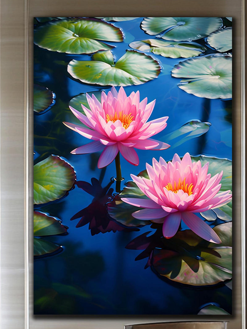 Lotus Floral Glass Wall Decor, Magical Lotus Flower Tempered Glass Art, Zen Lotus Glass Art,Custom Glass Art, Large Wall Art, Glass Wall Art FLOWER DELIVERY