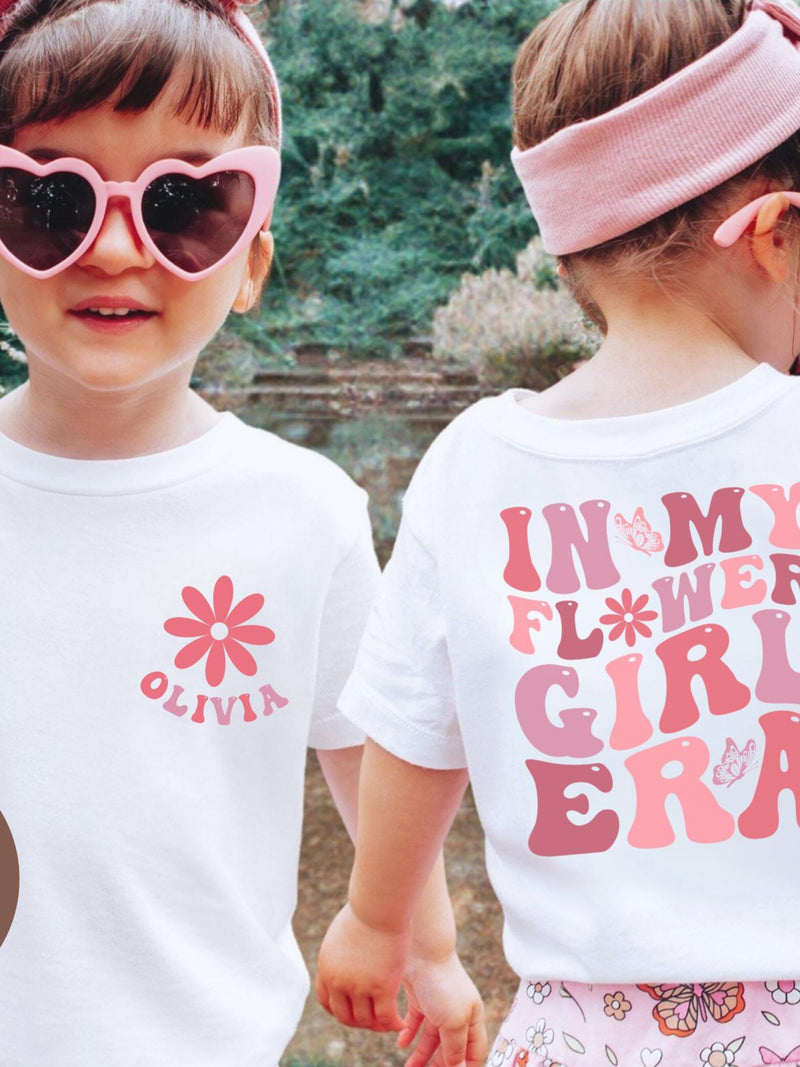Personalized In My Flower Girl Era Shirt, Flower Girl Shirt, Wedding Party Kids Shirt, Bridal Party Shirt For Kids, Flower Girl Proposal Tee wedding flower