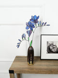 Stained Glass Freesia Flower Bouquet: Copper Home Decor Gift ANNIVERSARY