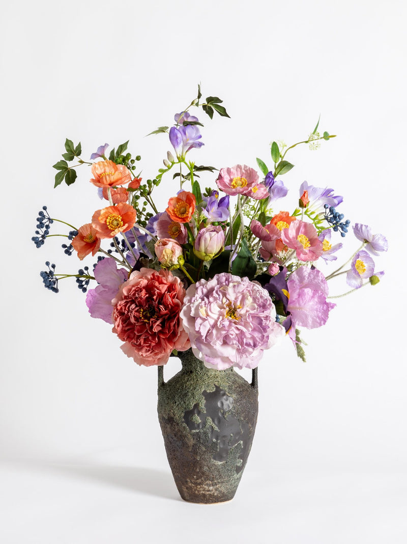 Wildflower Bouquet Ð Arrangement of Peonies, Poppies & Dahlia silk flower
