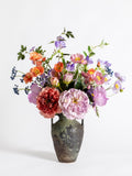 Wildflower Bouquet Ð Arrangement of Peonies, Poppies & Dahlia silk flower