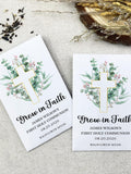 First Holy Communion Wildflower Seed Packet/Bulk Custom Baptism Seed Favors/Church Christening Favors/Religious Gift for Guests/Baby Shower seeds bulk