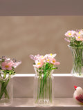 Glass Flower Sculpture, Hand Blown Spring Flower, Glass Flower Bouquet, Home Decor, Personalized Gifts, Gift For Her, Pink Flowers Bouquet