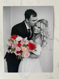 Hand Embroidered Wedding Photo | Custom Bouquet Portrait Bouquet