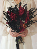 Gothic Wedding,Gothic Wedding Bouquets,Burgundy Wedding Bouquets,Gothic Bride,Black Wedding,Bridesmaids Black Bouquets Bouquet