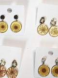 Pressed Flower Sunflower Forget-Me-Not Earrings Memorial Keepsake Jewelry Birth Month Gift sympathy flower