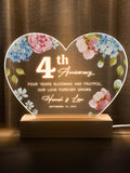 4th Anniversary Gift, Fruit Anniversary Gift, Custom Flowers Anniversary Gift, Personalized Gift for Her, Personalised gift for Him, HEART16 ANNIVERSARY
