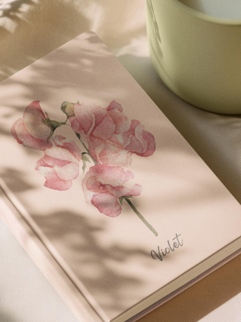 Custom Birthflower Journal, Hardcover or Spiral, Personalized Floral Notebook, Custom Notebook with Name Bible Study or Travel Stationary ANNIVERSARY