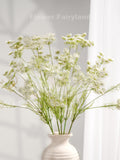31Ò Faux Queen Anne's Lace Branch - Artificial Plant - White faux plants