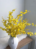 Dancing Orchid Flower Branch - High Quality Artificial Flower / DIY Floral / Wedding / Home Decoration /Gifts / Yellow faux plants