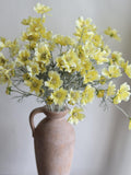 Artificial Cosmos Flower Branch: Pastel Yellow Faux Wildflower, DIY Wedding Home Decor faux plants
